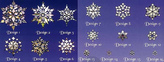 Stained Glass Christmas Pattern Book - Snowflake Patterns