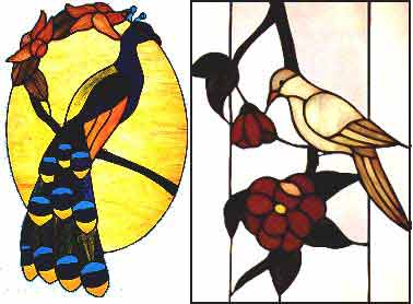 Stained Glass Pattern Book - Swan, Peacock, Woodpecker