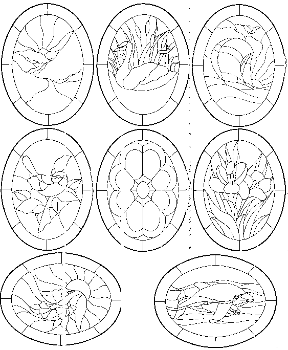 Stained Glass pattern book - Oval Patterns