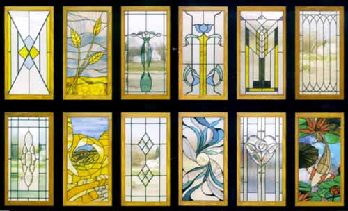 Stained Glass Cabinet Door Pattern Book
