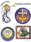 Religious Stained Glass Pattern Book - Faith Symbols