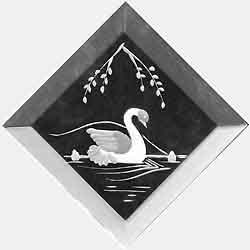 Etched Glass Wildlife - Swan