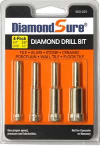 DiamondSure Diamond Drill Bit 4-Pack Assortment