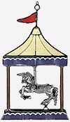 Stained Glass Lead Casting - Carousel