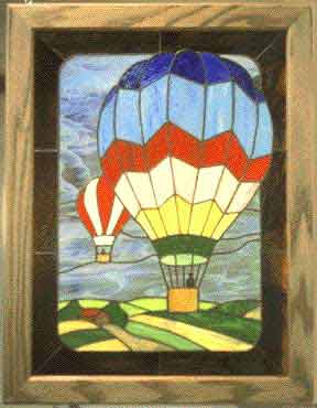 Hot Ait Balloons Stained Glass Desigh