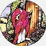 Religious Stain Glass - Jesus Knocking