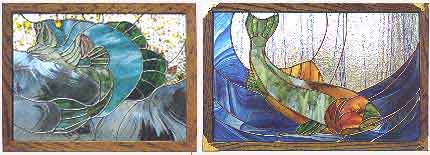 Stained Glass Patten Book - Panther, Fish, Owl, Eagle
