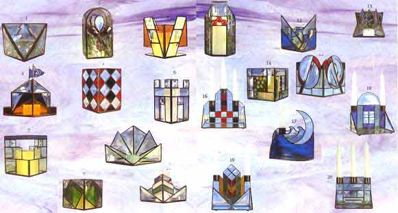 Stained Glass Candleholder Pattern book - Candlelight Designs