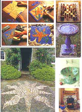 Stained Glass Mosaic Pattern Book - Birdbath