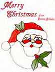 Stained Glass Christmas Pattern Book - Santa