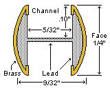 1/4" H Brass Came for Stained Glass