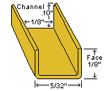 1/8" U Brass Came