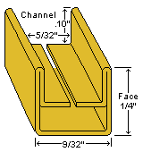 1/4" U Brass Came for Stained Glass