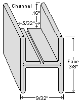 3/8" H Zinc Came for Stained Glass