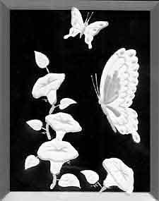 Butterfly Scene Engraved Bevel