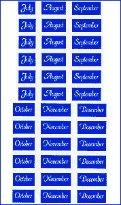 Etching Stencil - Months - July to December