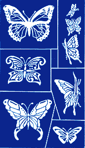 Etching Stencil - Butterflies
