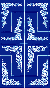 Etching Stencil - Flower Corners