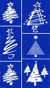 Etching Stencil - Christmas Trees