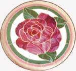 Rose Mosaic Stepping Stone