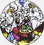 Religious Stain Glass - Nativity - Round