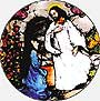 Religious Stain Glass - Resurrection - Round